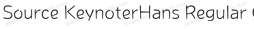 Source KeynoterHans Regular GBpc HU字体转换